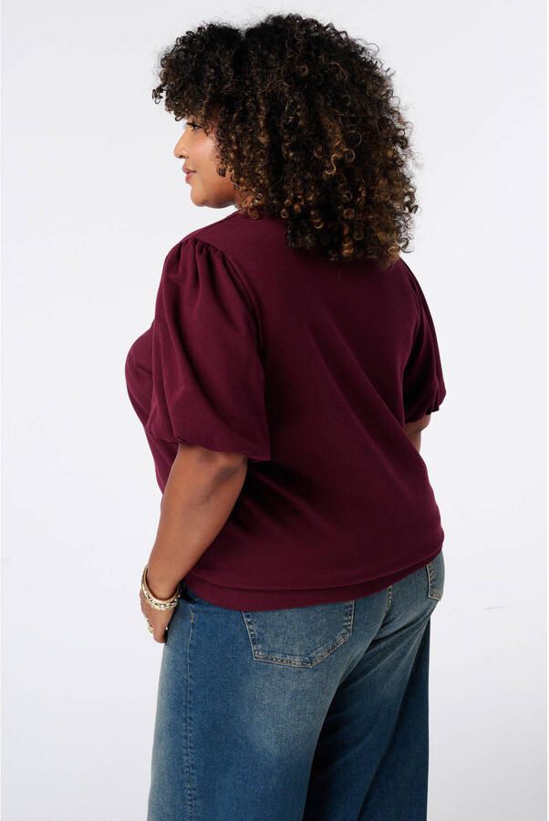 MS Mode Plus Size top donkerrood - Foto 3