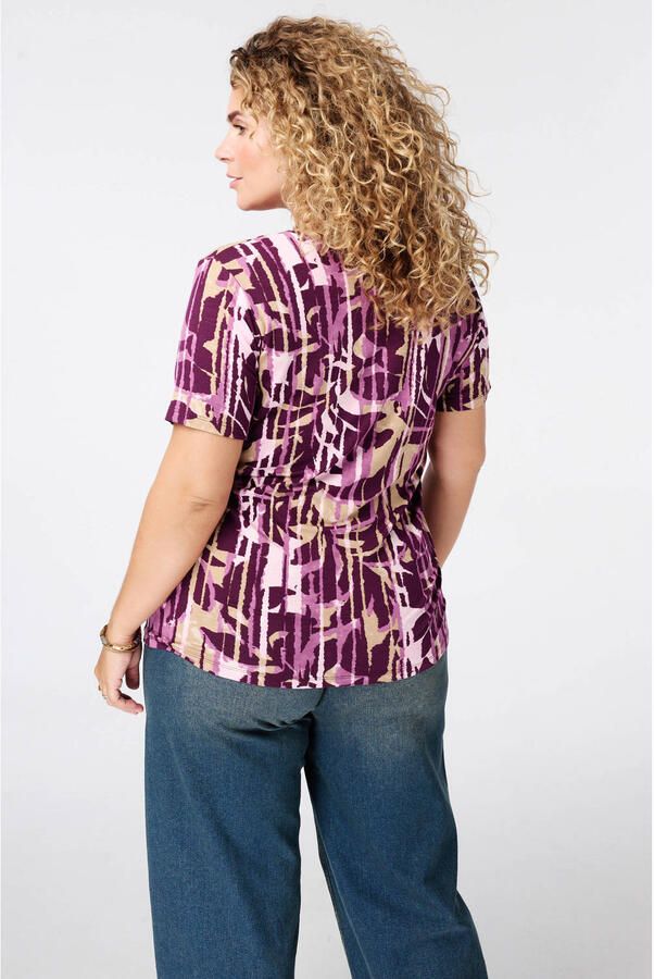 MS Mode Plus Size top met print paars - Foto 3