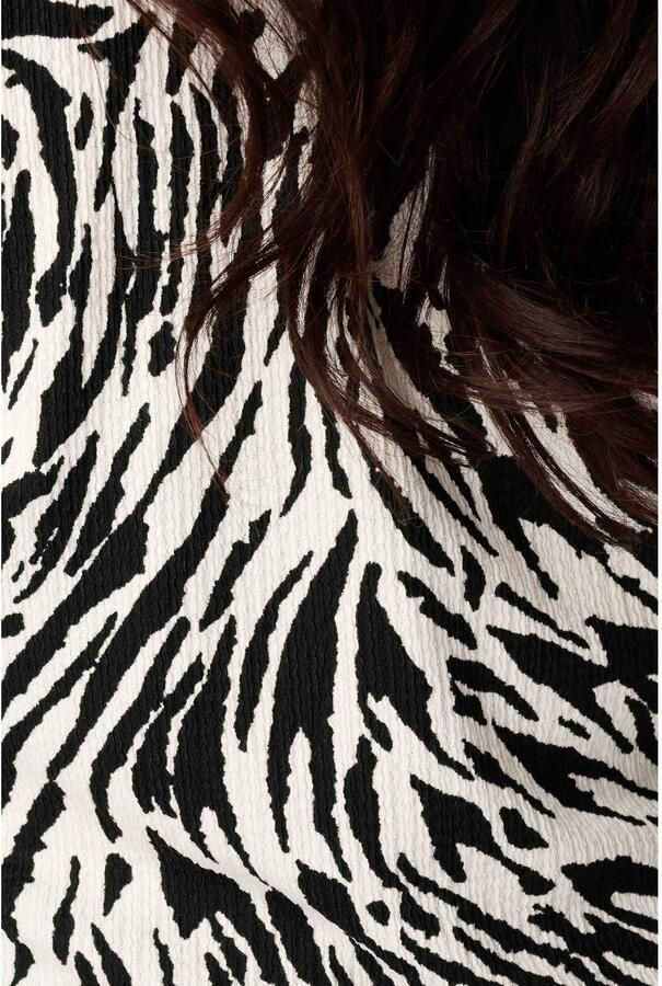 MS Mode Plus Size top met zebraprint ecru zwart - Foto 2