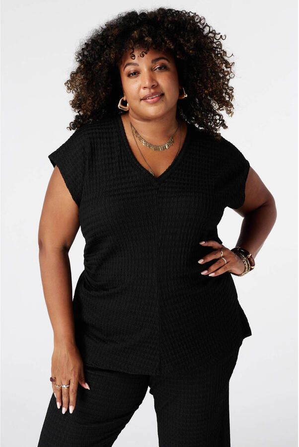MS Mode Plus Size top zwart