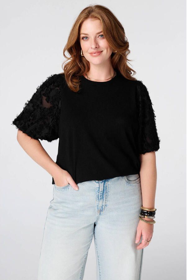 MS Mode Plus Size top zwart