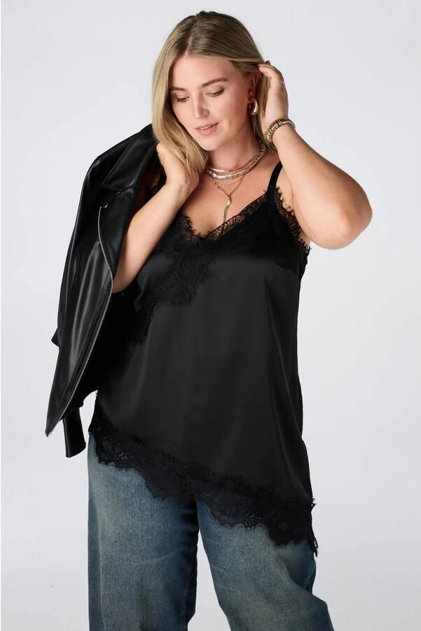 MS Mode Plus Size top zwart