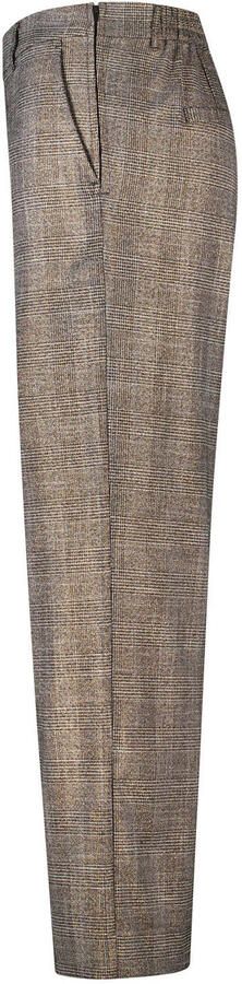 MS Mode Plus Size wide leg geruite broek met glitters grijs zwart - Foto 2