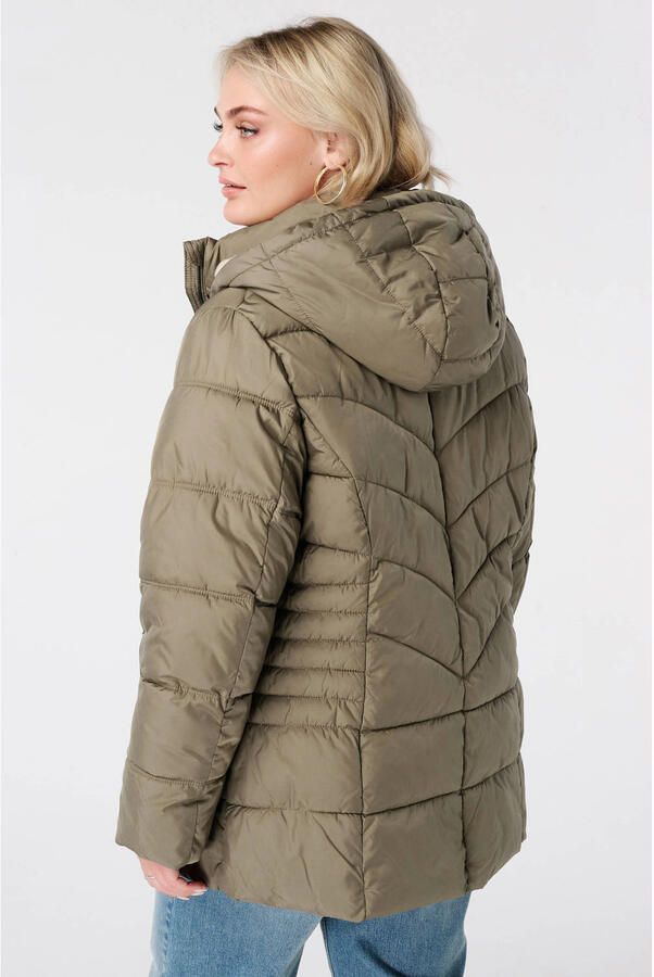 MS Mode Plus Size winterjas olijfgroen - Foto 2