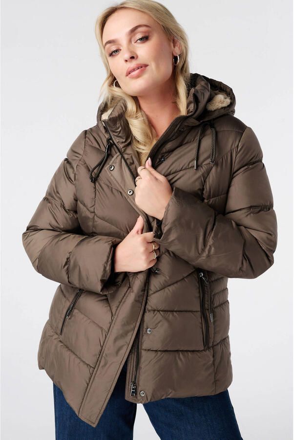 MS Mode Plus Size winterjas taupe - Foto 2