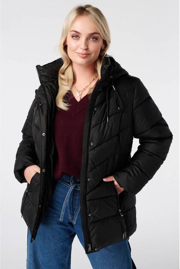 MS Mode Plus Size winterjas zwart