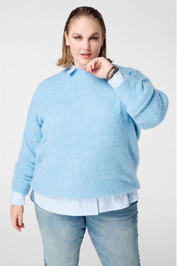 MS Mode pullover blauw