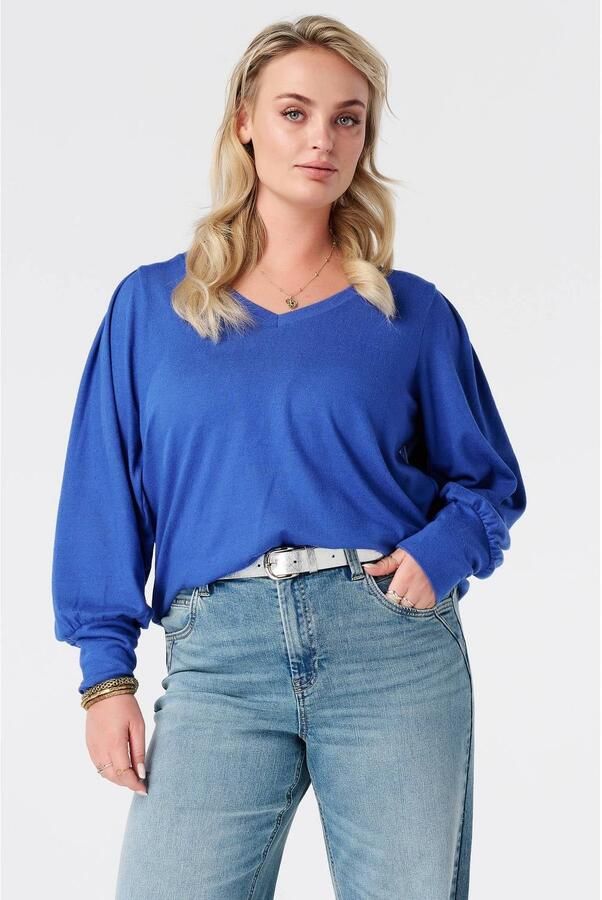 MS Mode pullover blauw