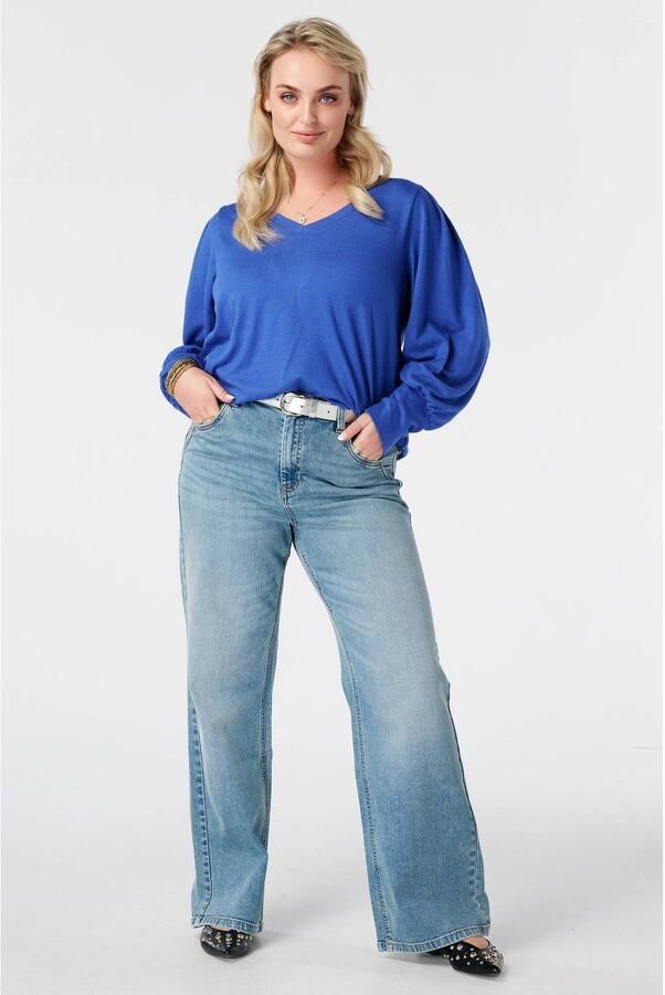 MS Mode pullover blauw - Foto 3