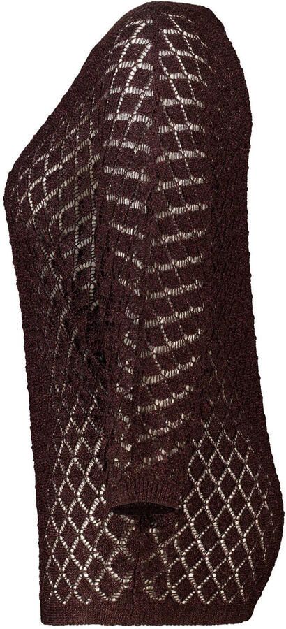 MS Mode pullover donkerbruin met lurex - Foto 3
