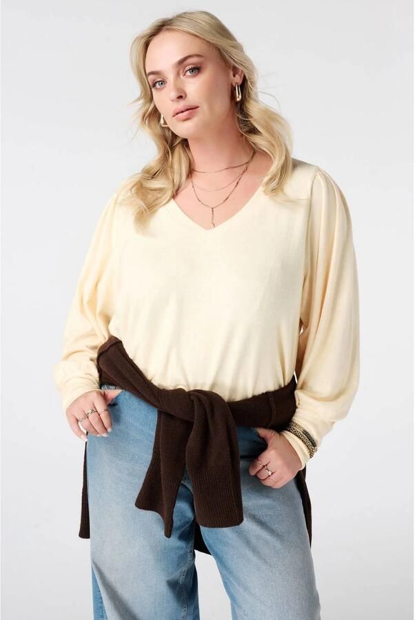 MS Mode pullover licht geel