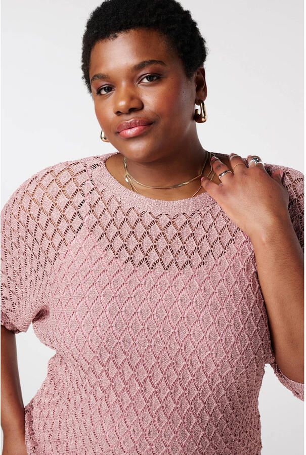 MS Mode pullover oudroze met lurex - Foto 2