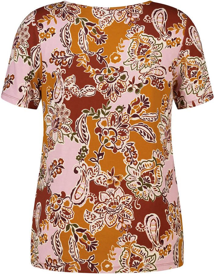 MS Mode rechtvallend T-shirt met print Plus Size oranje - Foto 2