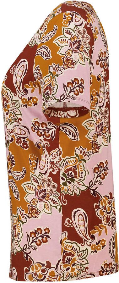MS Mode rechtvallend T-shirt met print Plus Size oranje - Foto 3