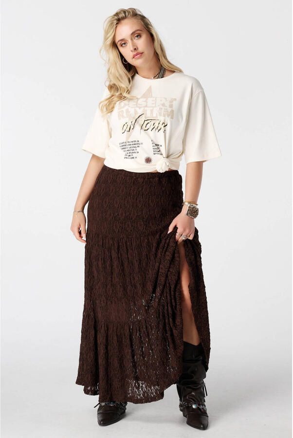 MS Mode rechtvallend T-shirt Plus Size met print ecru - Foto 3