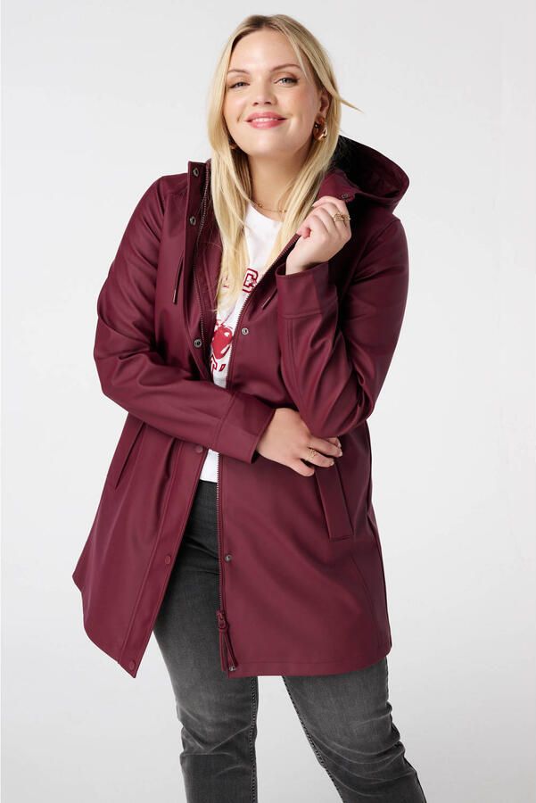 MS Mode regenjas donkerrood