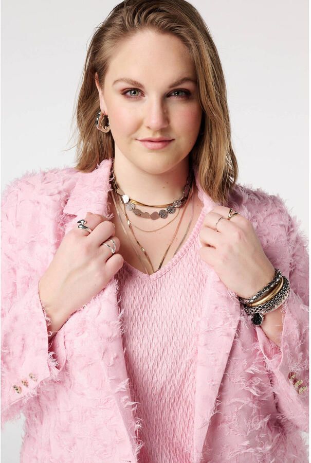 MS Mode regular blazer lichtroze