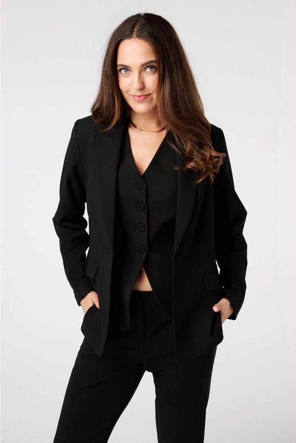 MS Mode regular blazer zwart