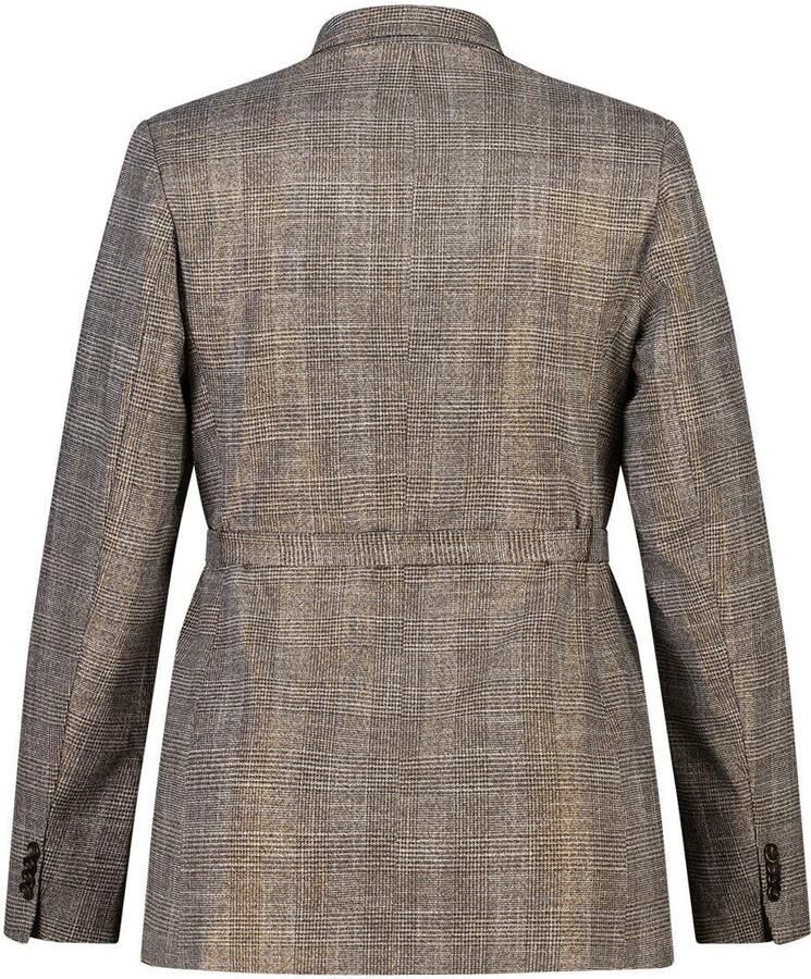 MS Mode regular fit geruite blazer Plus Size grijsbruin - Foto 2