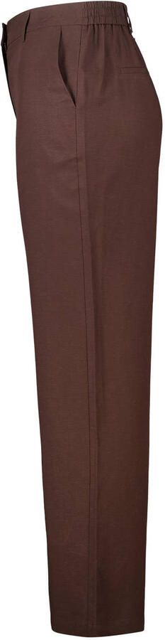 MS Mode regular high waist pantalon donkerbruin - Foto 3