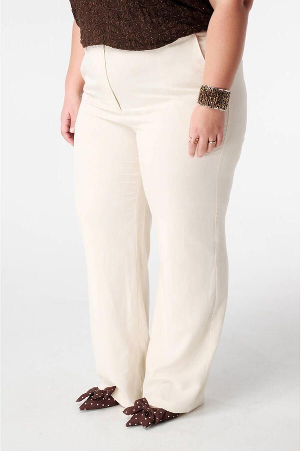 MS Mode regular high waist pantalon ecru