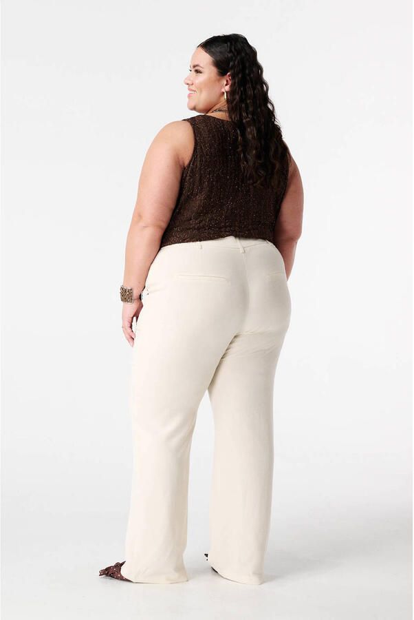 MS Mode regular high waist pantalon ecru - Foto 2