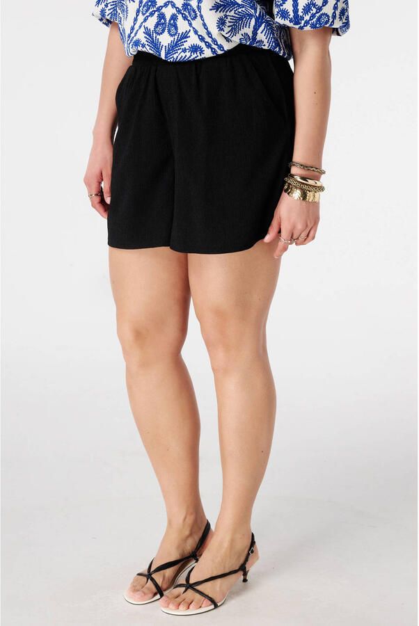 MS Mode regular waist casual short zwart