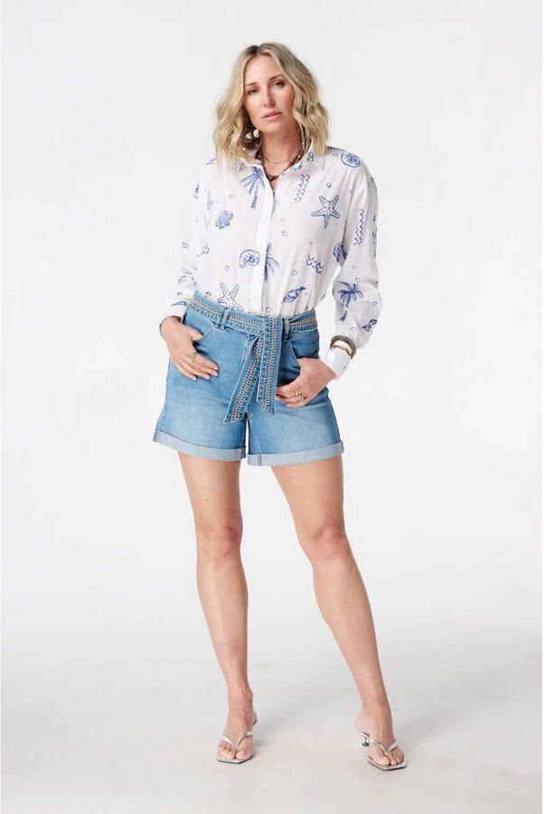 MS Mode regular waist short medium blue denim - Foto 2