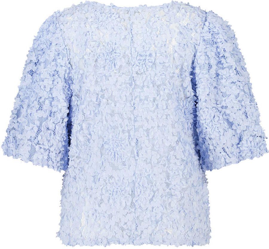 MS Mode semi-transparante blousetop Plus Size lichtblauw - Foto 2
