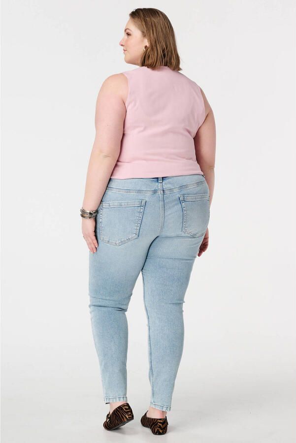 MS Mode skinny high waist broek light blue denim - Foto 2