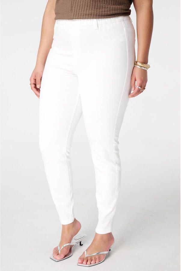 MS Mode skinny regular waist tregging wit