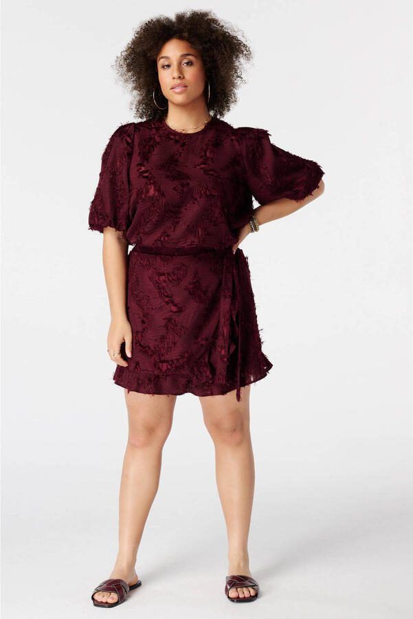 MS Mode skort Plus Size donkerrood