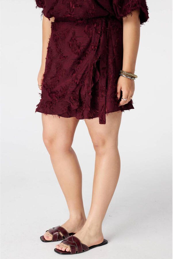 MS Mode skort Plus Size donkerrood - Foto 2