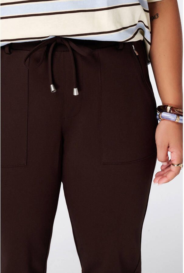 MS Mode slim fit broek Plus Size bruin - Foto 2