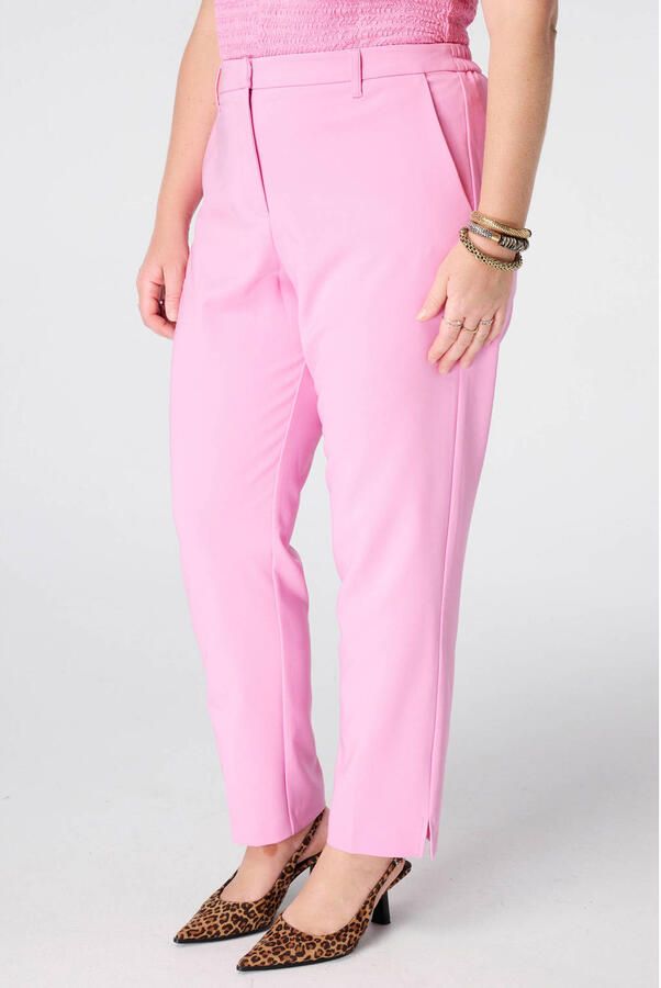 MS Mode slim fit broek Plus Size roze
