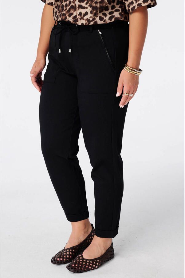 MS Mode slim fit broek Plus Size zwart