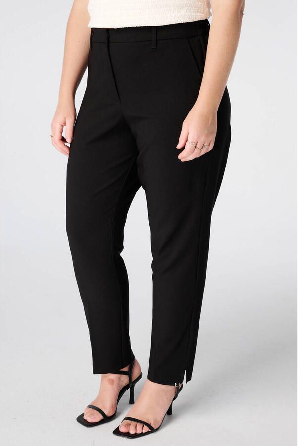 MS Mode slim fit broek Plus Size zwart
