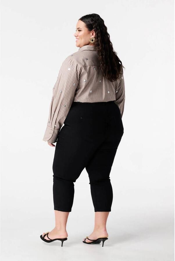 MS Mode slim high waist casual broek zwart - Foto 2