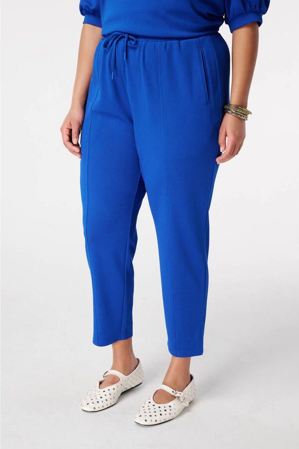 MS Mode slim regular waist broek blauw