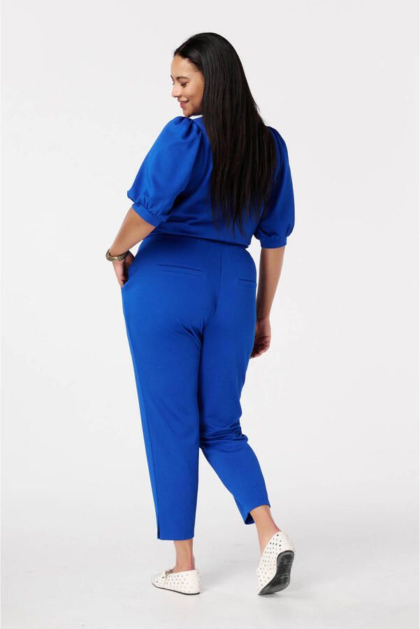 MS Mode slim regular waist broek blauw - Foto 2