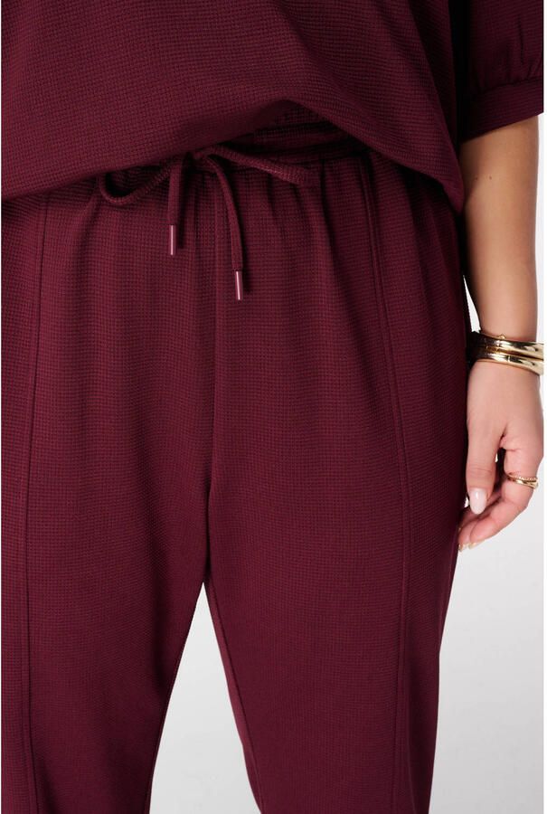 MS Mode slim regular waist broek donkerrood - Foto 2