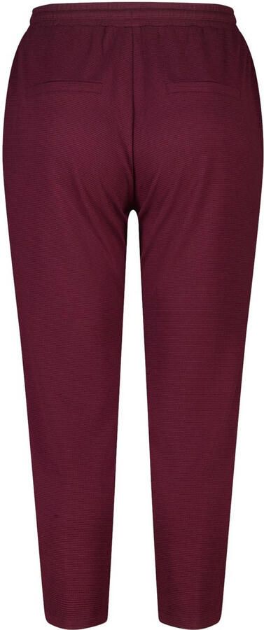 MS Mode slim regular waist broek donkerrood - Foto 3