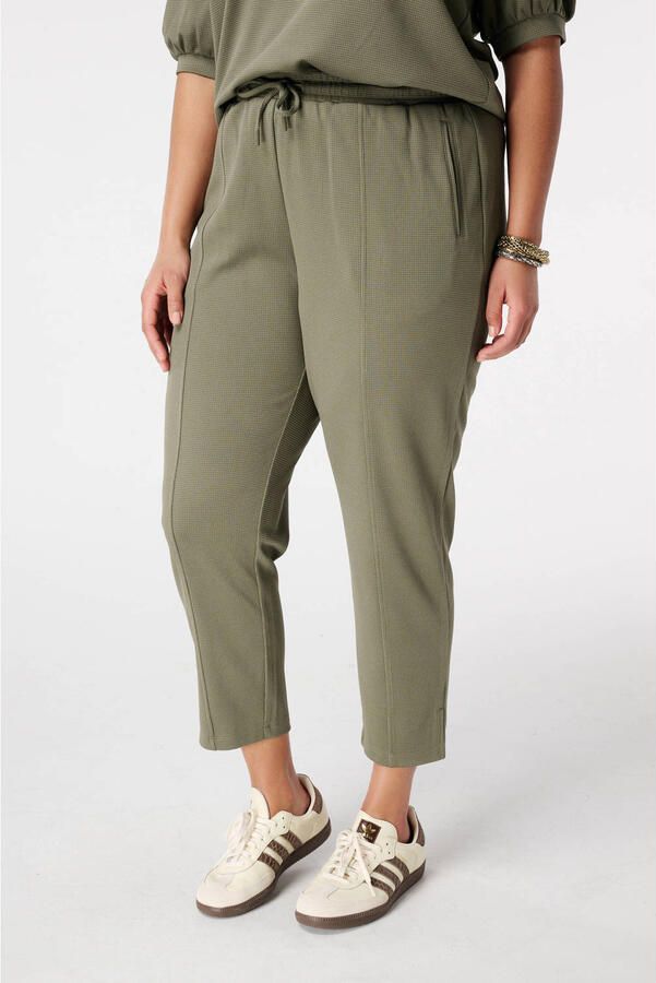 MS Mode slim regular waist broek kaki