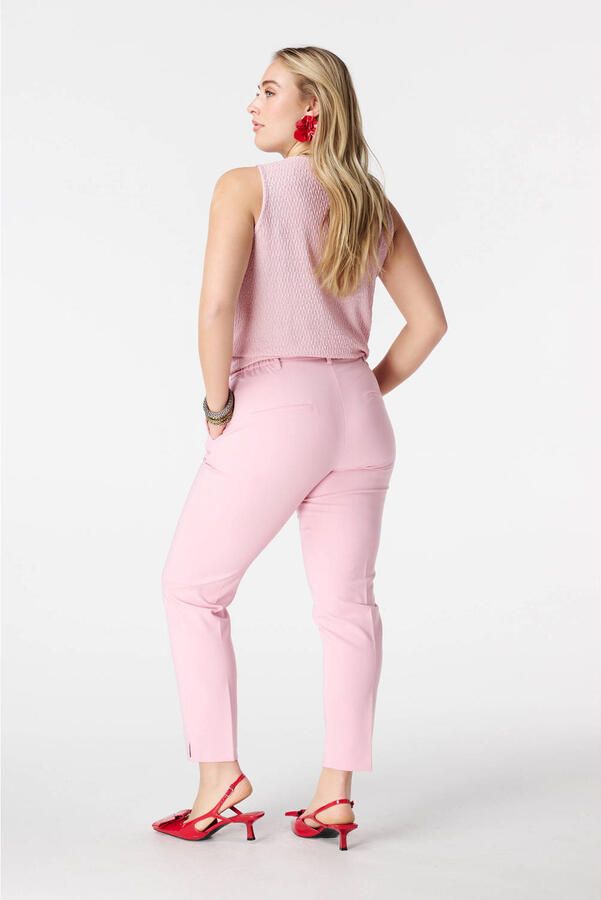 MS Mode slim regular waist broek lichtroze - Foto 2