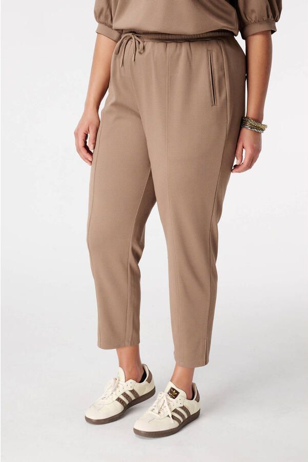 MS Mode slim regular waist broek taupe