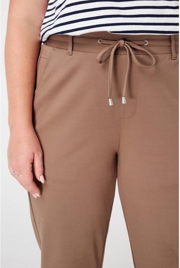 MS Mode slim regular waist broek zand - Foto 2
