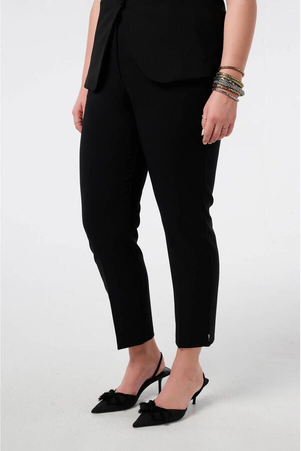 MS Mode slim regular waist broek zwart