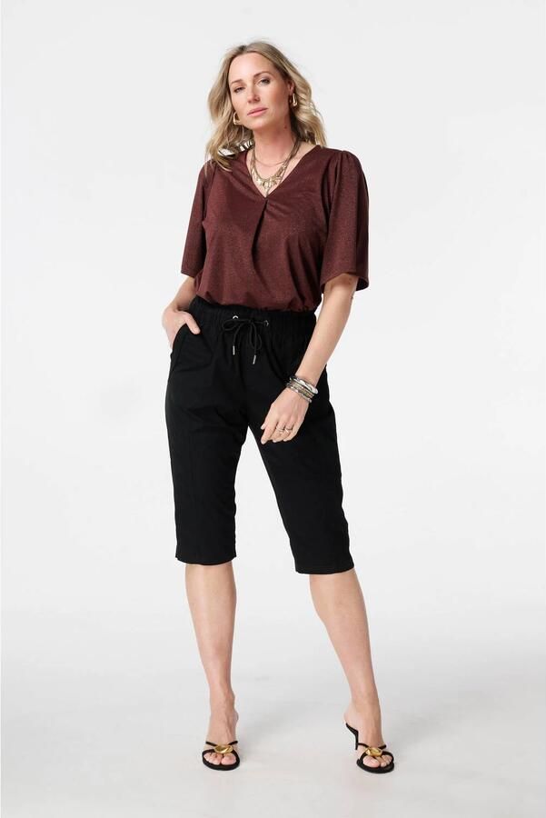 MS Mode slim regular waist capri zwart - Foto 2