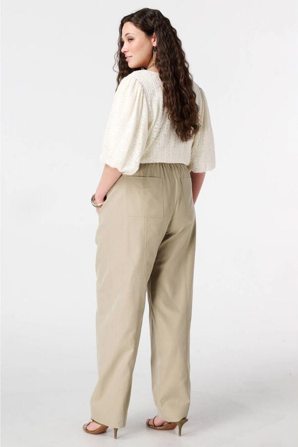 MS Mode slim regular waist cargobroek lichtgroen - Foto 2