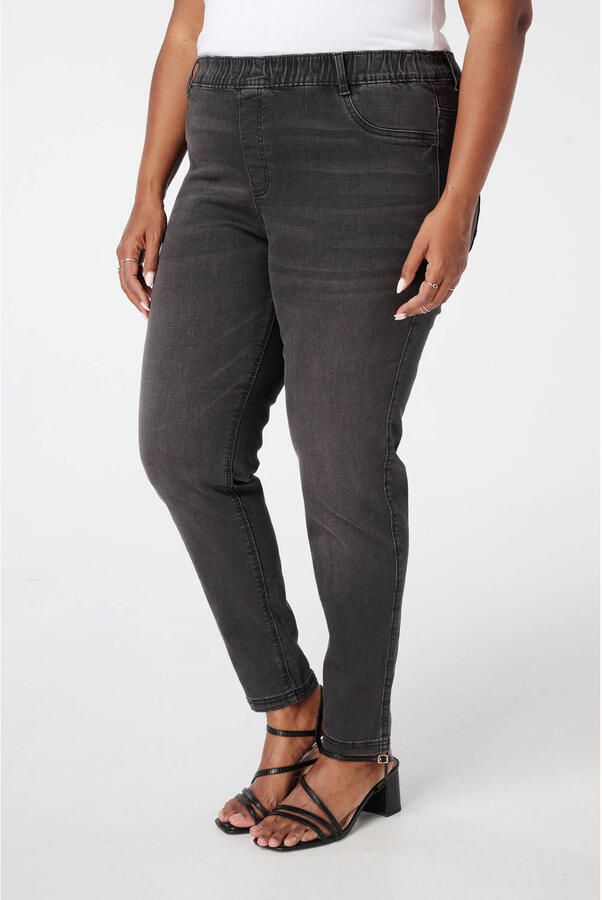 MS Mode slim regular waist tregging grijs